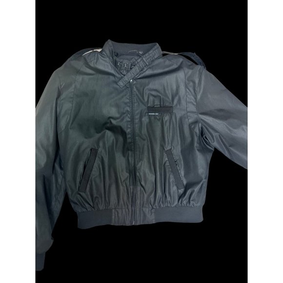 Vintage Members Only Jacket Mens 46 Moto Black Full Zip Cafe Racer Casual - Picture 2 of 8